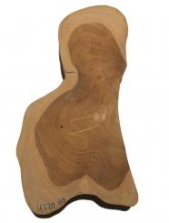 1x Teak wilde Baumscheibe Teakholz Hirnholz 42x20cm x 60mm 