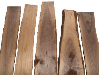 5x Walnussholz Nussbaumholz 100-114x13-26cm x 15-17mm #Z1 