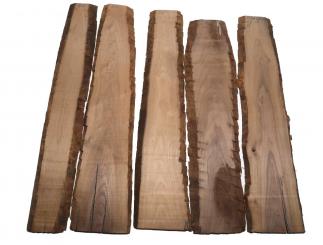 5x Walnussholz Nussbaumholz 86-97x13-21cm x 17mm #Z2 