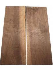 2x Nussbaum Riegel Holz Tonholz curly 62x24cm x 24mm #S3 