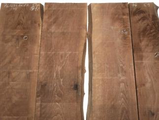 4x Walnussholz Nussbaumholz 76x15-21cm x 26-27mm #C1 