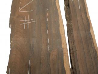1x Ziricote Holz Zirikote Edelholz 62x17-21cm x 22-24mm #2 
