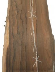 1x Ziricote Holz Zirikote für Kleinteile 64x7-14cm x 22-24mm 