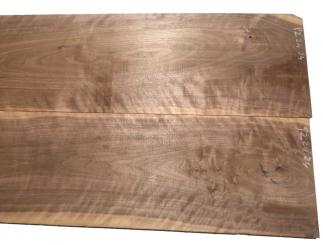 1x Nussbaum Riegel Holz Tonholz curly 92x24cm x 24mm 