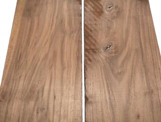 2x Walnussholz Nussbaumholz Bohle 72x25cm x 50mm 