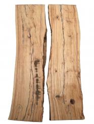 2x Olivenholz Brett Olivenbaum 82x20-23cm x 26mm 