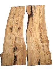 2x Olivenholz Brett Olivenbaum 87x23-35cm x 26mm 