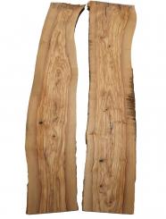 2x Olivenholz Brett Olivenbaum 85x13-21cm x 22mm 