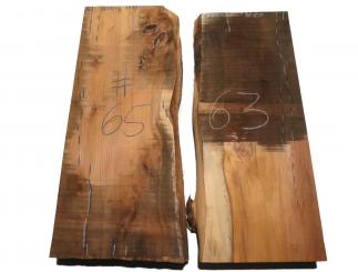 1x Eibe Holz Eibenholz rustikal 63x25-27cm x 78-80mm #63 