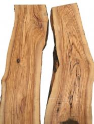 2x Olivenholz Brett Olivenbaum 94x17-21cm x 31-33mm 