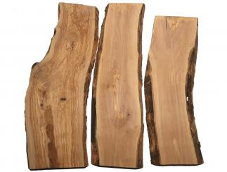 1x Olivenholz Brett Olivenbaum Holz 90x23-26cm x 33mm #2 