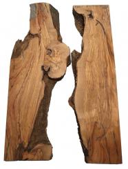 2x Olivenholz Olivenbaum Holz Set für Epoxid 88x17-33cm x 51-52mm 
