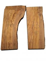1x Olivenholz Riegel Holz Olivenbaum Curly 73x24-30cm x 49-50mm #73 
