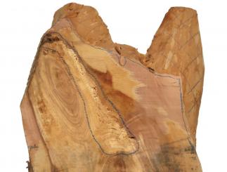 Apfelbaum Holz gestockt f Epoxid wormy 79x35-44cm x 43-44mm 