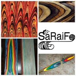 NERO SaRaiFo gefärbtes Holz farbiges Schichtholz 250x32cm 50mm 