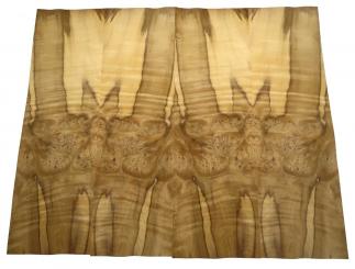Laurel Maserholz Furnier Wurzelholz A 55x17cm 4 Blätter 