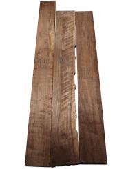 Nussbaum Riegel Holz Tonholz curly 101x13-14cm x 24mm 