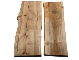 Nussbaumholz Walnuss Epoxid Holz gestockt 96x32-38cm x 47-49mm 