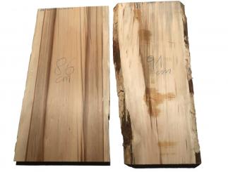 Satin Nussbaum Holz Amberbaum Bohle 86x42cm x 45-48mm 