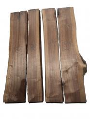 2x Nussbaumholz Walnussholz Nussholz 89x13-21cm x 42-47mm 