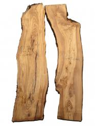 Olivenholz Brett Olivenbaum Baumscheibe 127x20-29cm x 27mm 