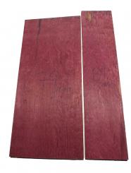 Amarant Pommele Holz Purpleheart wood 79x34-35cm x 21-22mm 