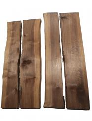 2x Nussbaumholz Walnussholz Nussholz 89x14-19cm x 45-48mm 