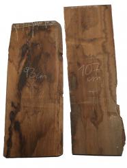 Räuchereiche Holz Eiche geräuchert Eichenholz 107x29-37cm x 37mm 