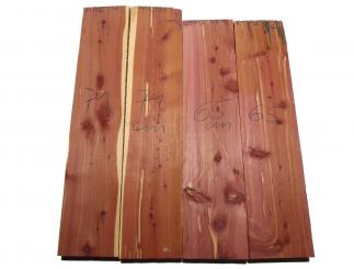 2x Aromatische Rotzeder Zeder Holz 71x14-15cm x 49mm 