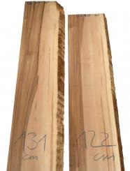 Satin Nussbaum Holz Amberbaum Bohle 131x16-18cm x 48mm 