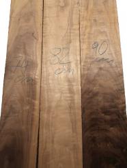 Nussbaum Riegel Holz Tonholz curly 90x13,5cm x 24mm 