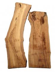 Olivenholz Brett Olivenbaum Baumscheibe 125x26-36cm x 27mm 