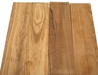 2x Zebrano Holz Zebreli Zebrawood 79x12,5-13cm x 24-30mm 