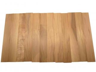 10x Nussbaum Holz Walnuss 51x7,5cm x 3,6mm BIANCO 