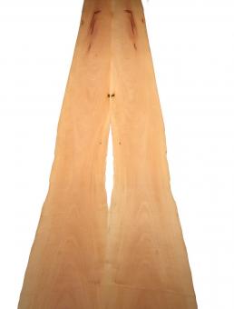 Birnbaum Furnier Holz Birnenfurnier 4W 300x26-31cm 2 Blätter 