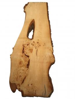 Ulme Rüster gemasert Brett Maserholz 134x35-53cm x 22-23mm 