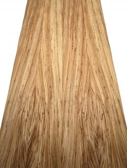 Zebrano Holz Furnier Zebrawood 1G 148x19-20cm 4 Blätter 
