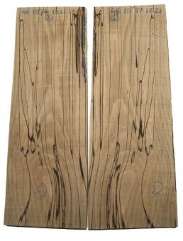 2x Gestockte Buche Holz Baumscheibe 46x15-17cm x 18-21mm 