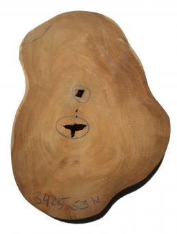 Teak wilde Baumscheibe Teakholz Massivholz 34x25cm 53mm 