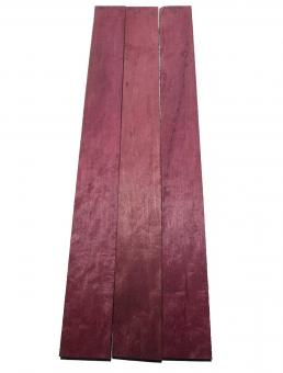 3x Amarant Riegel Holz Purpleheart Curly 105x11cm x 22mm 