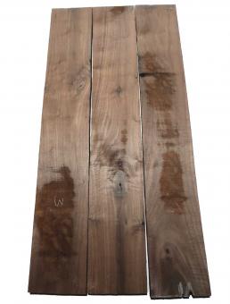 3x Nussbaumholz Walnussholz Brett 96x15,5cm x 22-24mm T7 