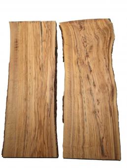 2x Olivenholz Riegel Olivenbaum Holz 91x30-37cm x 22-23mm 