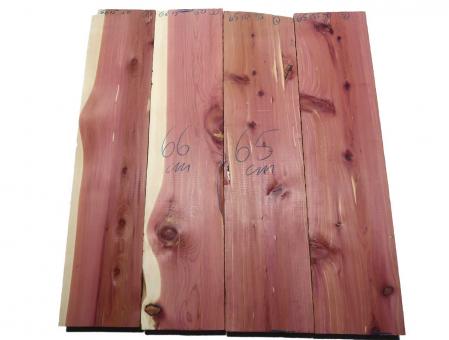 2x Aromatische Rotzeder Zeder Holz 65x15cm x 50mm 