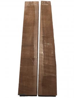 2x Nussbaumholz Walnussholz Bohle 63x7-10,5cm x 47-48mm 