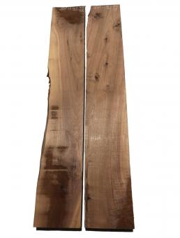 2x Nussbaumholz Walnussholz Bohle 88x13-14,5cm x 47-49mm 