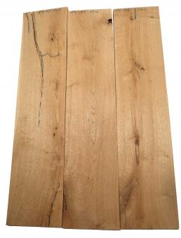 3x Eichenholz Brett Eiche Holz DIY 84x18,5cm x 23-24mm 
