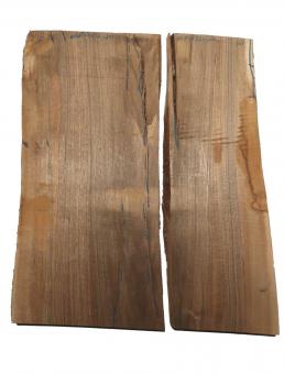 2x Walnussholz Brett Nussbaumholz 66x18-33cm x 36mm 