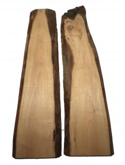 2x Walnussholz Brett Nussbaumholz 104x19-29cm x 31mm 