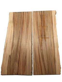 2x Satin Nussbaum Holz Amberbaum Brett 72x28-32cm x 25mm 