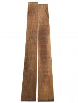 Nussbaum Riegel Holz Tonholz curly 106x12-13cm x 24mm 